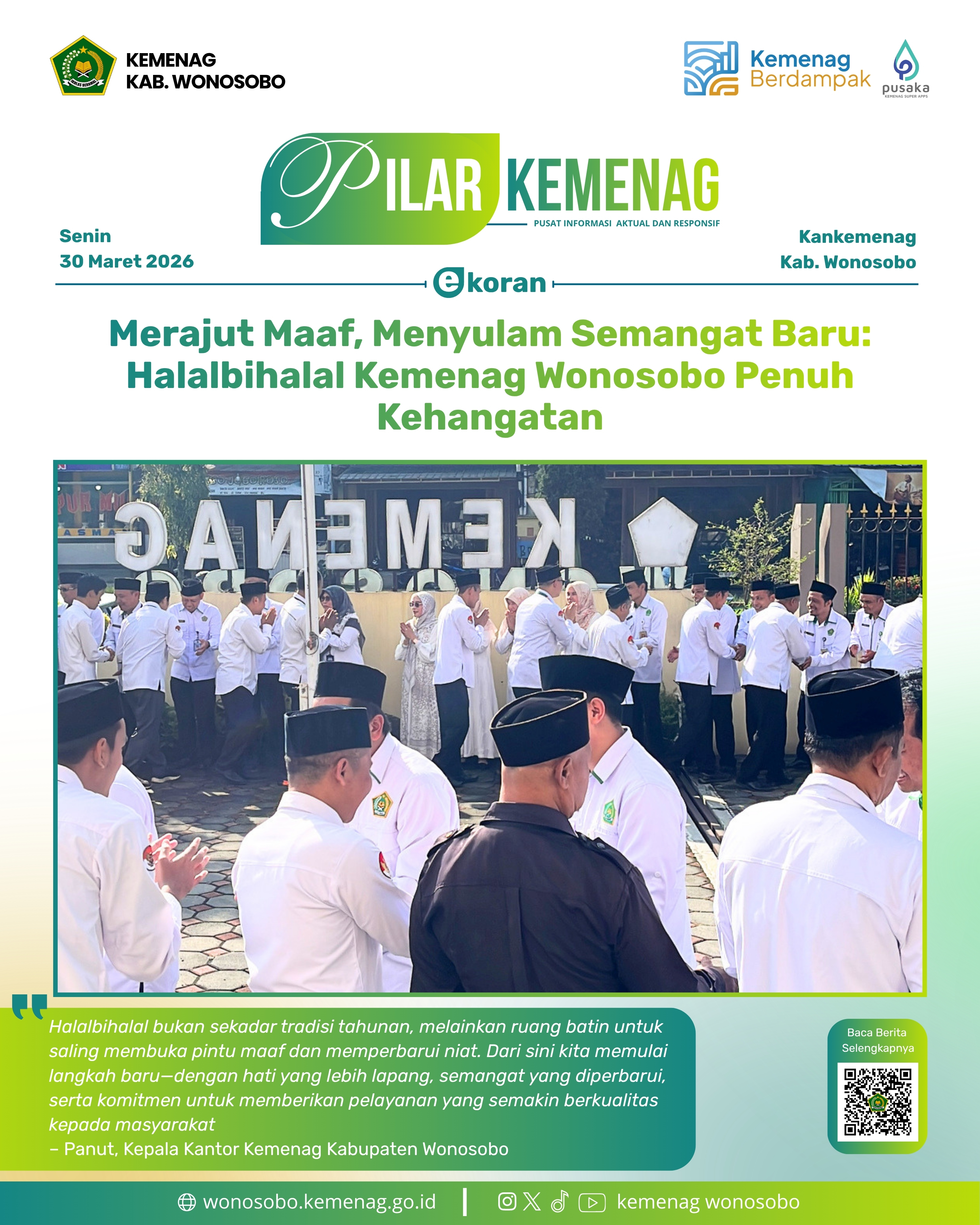 Merajut Maaf, Menyulam Semangat Baru: Halalbihalal Kemenag Wonosobo Penuh Kehangatan