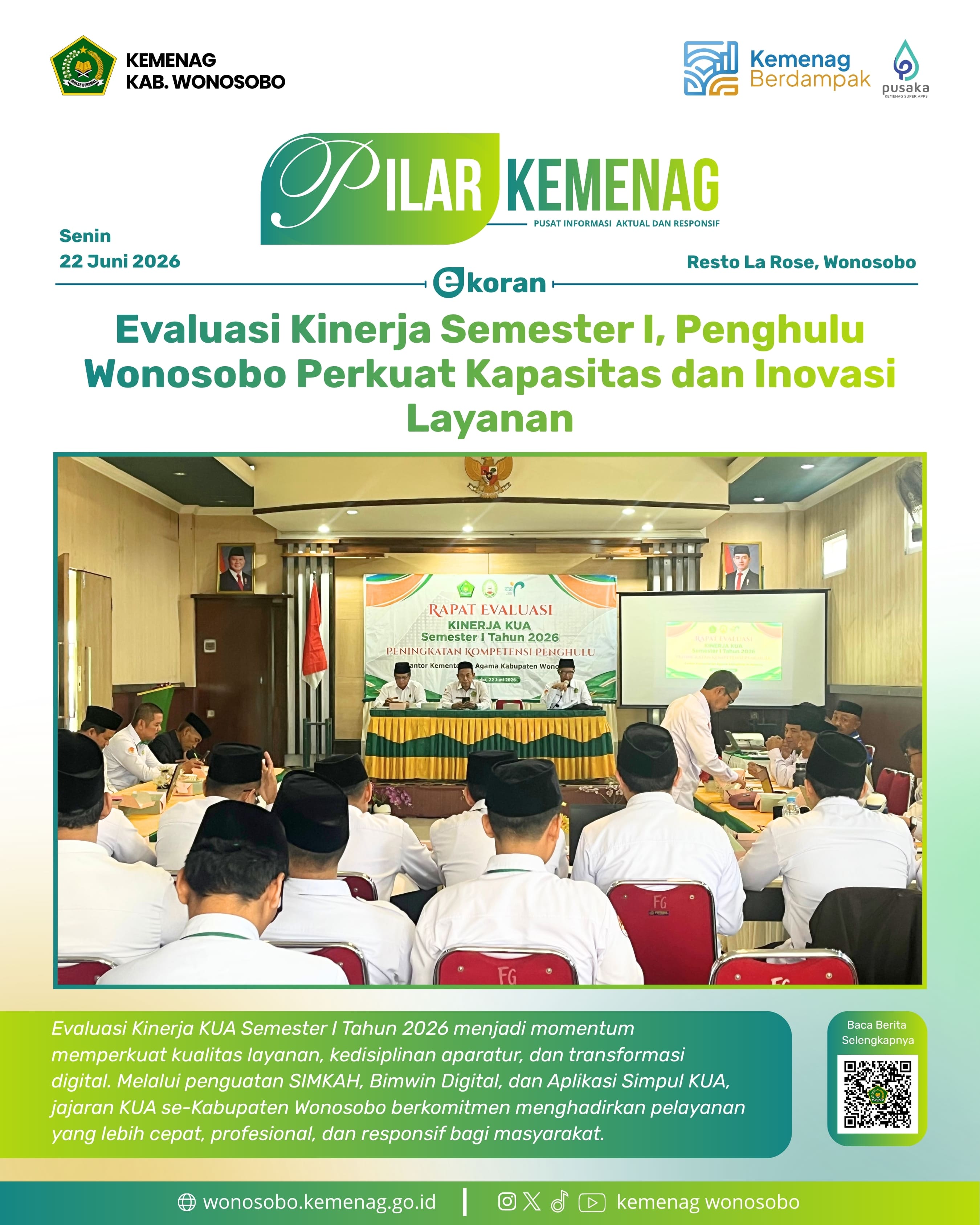 Evaluasi Kinerja Semester I, Penghulu Wonosobo Perkuat Kapasitas dan Inovasi Layanan